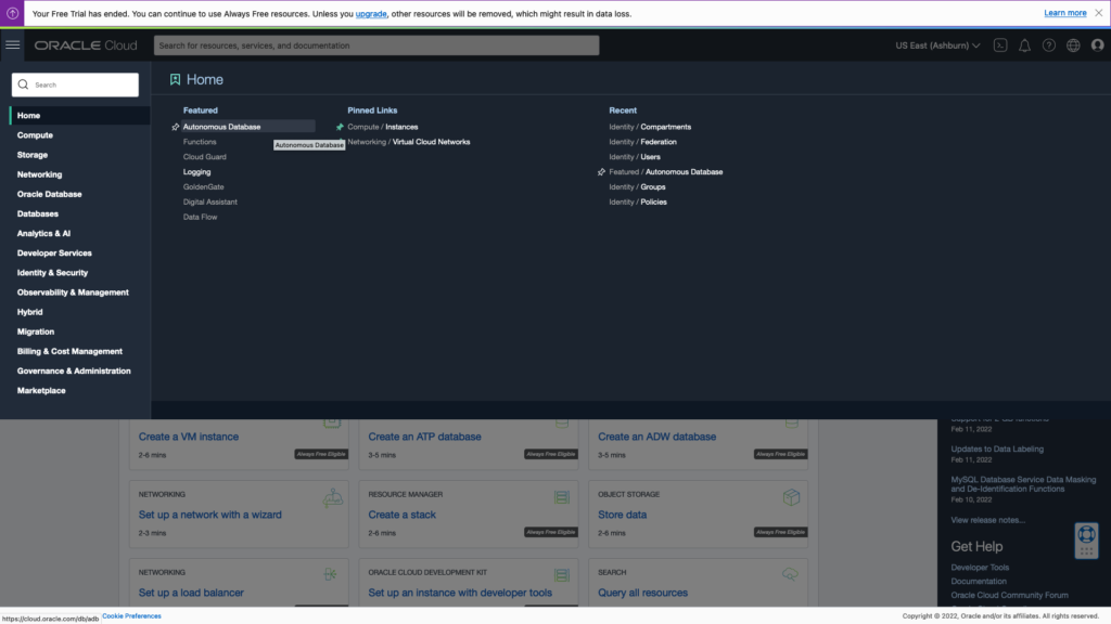 Navigating to your Autonomous Database under "Oracle Database".  It might be in your recently viewed.