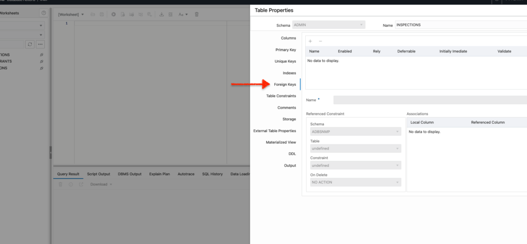 Foreign Key in Database Actions SQL Worksheet Oracle Autonomous Database, Chris Hoina, Senior Product Manager, Database Tools, ORDS