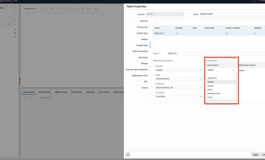 Establishing Foreign Keys and changing the name in Database Actions SQL Worksheet Oracle Autonomous Database, Chris Hoina, Senior Product Manager, Database Tools, ORDS