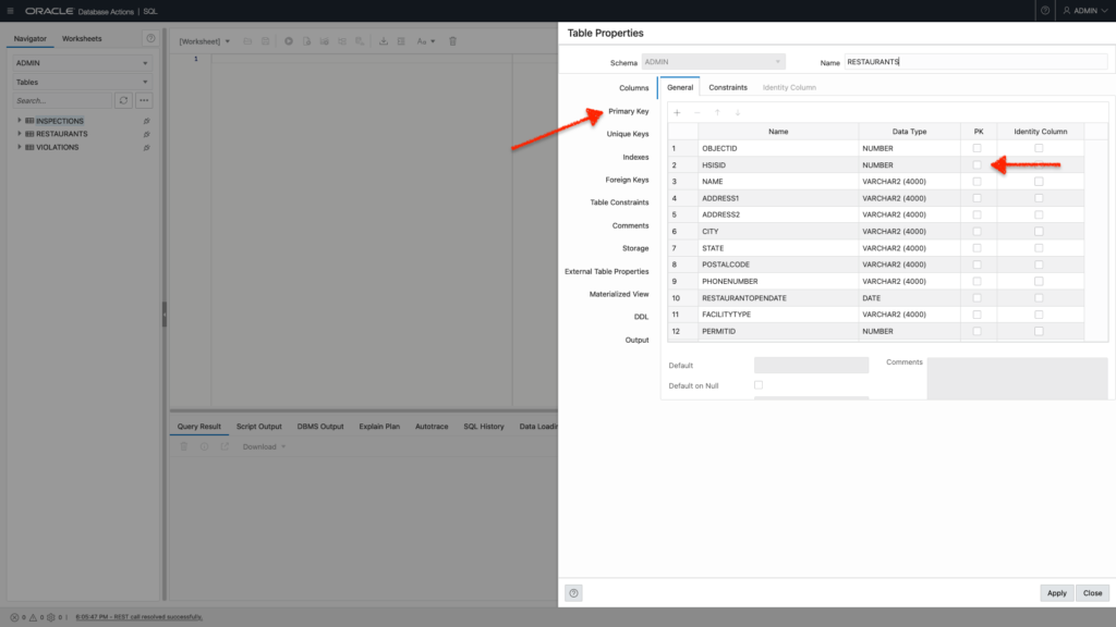 Table Properties my table in Oracle Database Actions, Chris Hoina, Senior Product Manager, Database Tools, OCI, Autonomous Database 