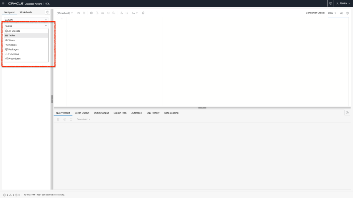 Objects-in-SQL-Worksheet-in-Oracle-Autonomous-Database-Chris-Hoina-Senior-Product-Manager-ORDS-Database-Tools-