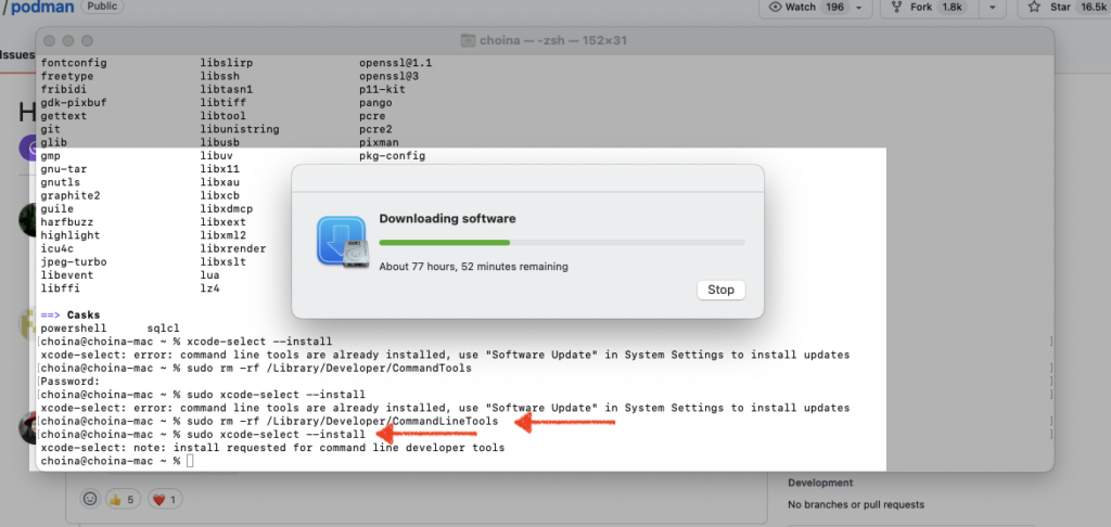 77 hours to install xcode command line tools, chris hoina, senior product manager, ords, db tools