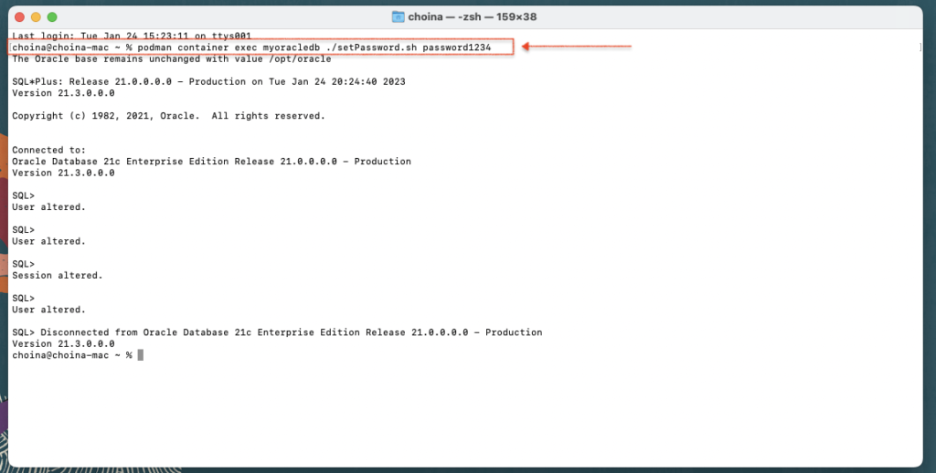 altering password with provided shell script, Chris Hoina, Senior Product Manager, ords, Database Tools, Oracle Database     