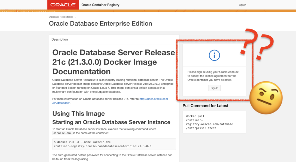 Make sure to sign into the Oracle Container Registry, chris hoina, senior product manager, ords, oracle database tools, database, sqlcl, podman