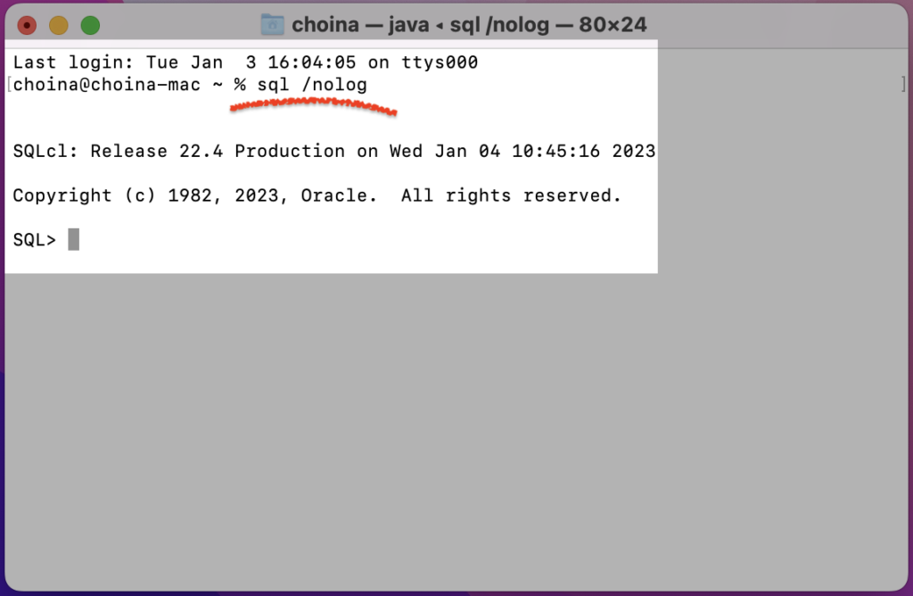 sqlcl nolog option, chris hoina, senior product manager, oracle database tools, command line, oracle autonomous database