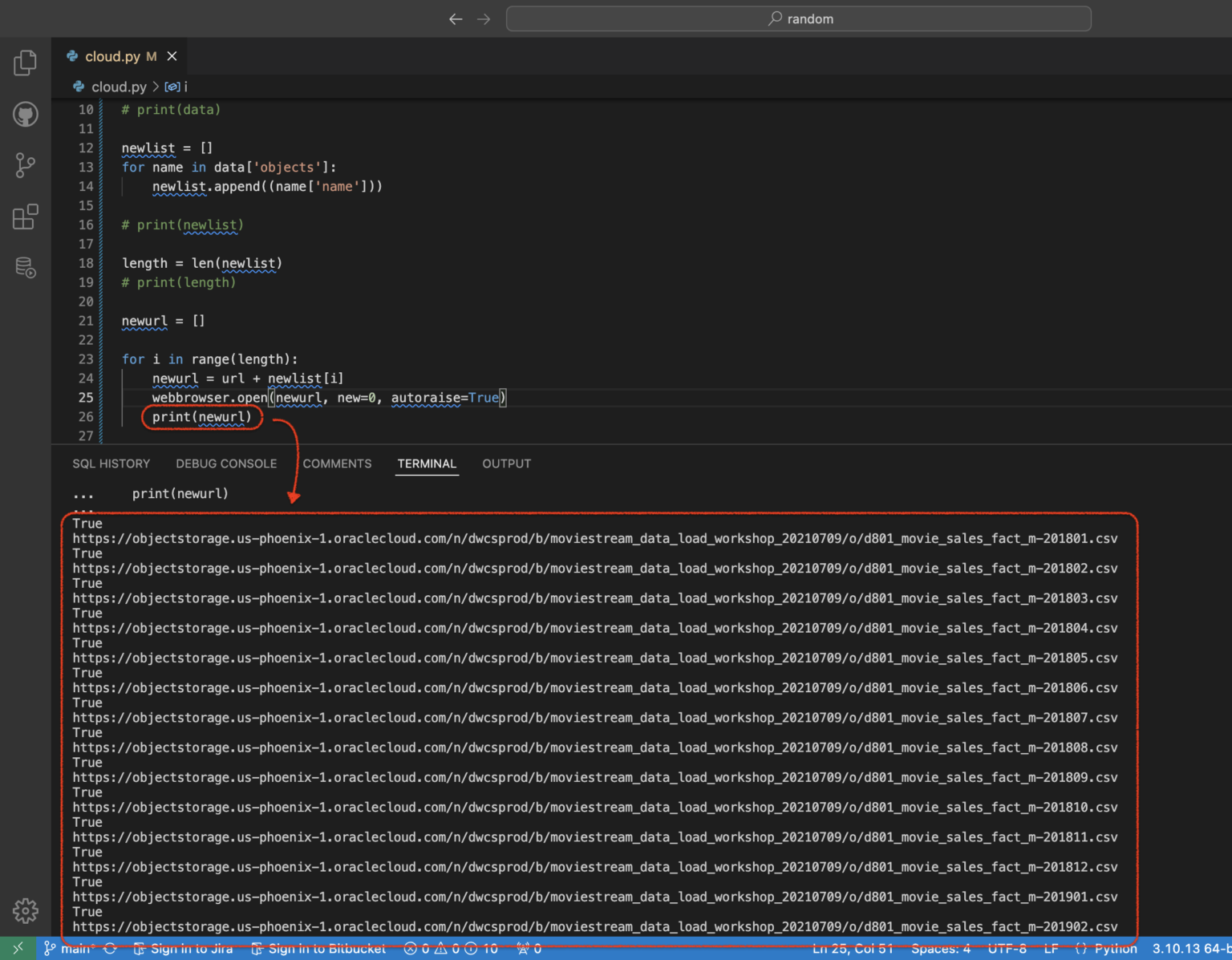 Python script to retrieve objects from Oracle Cloud Bucket – Follow the ...