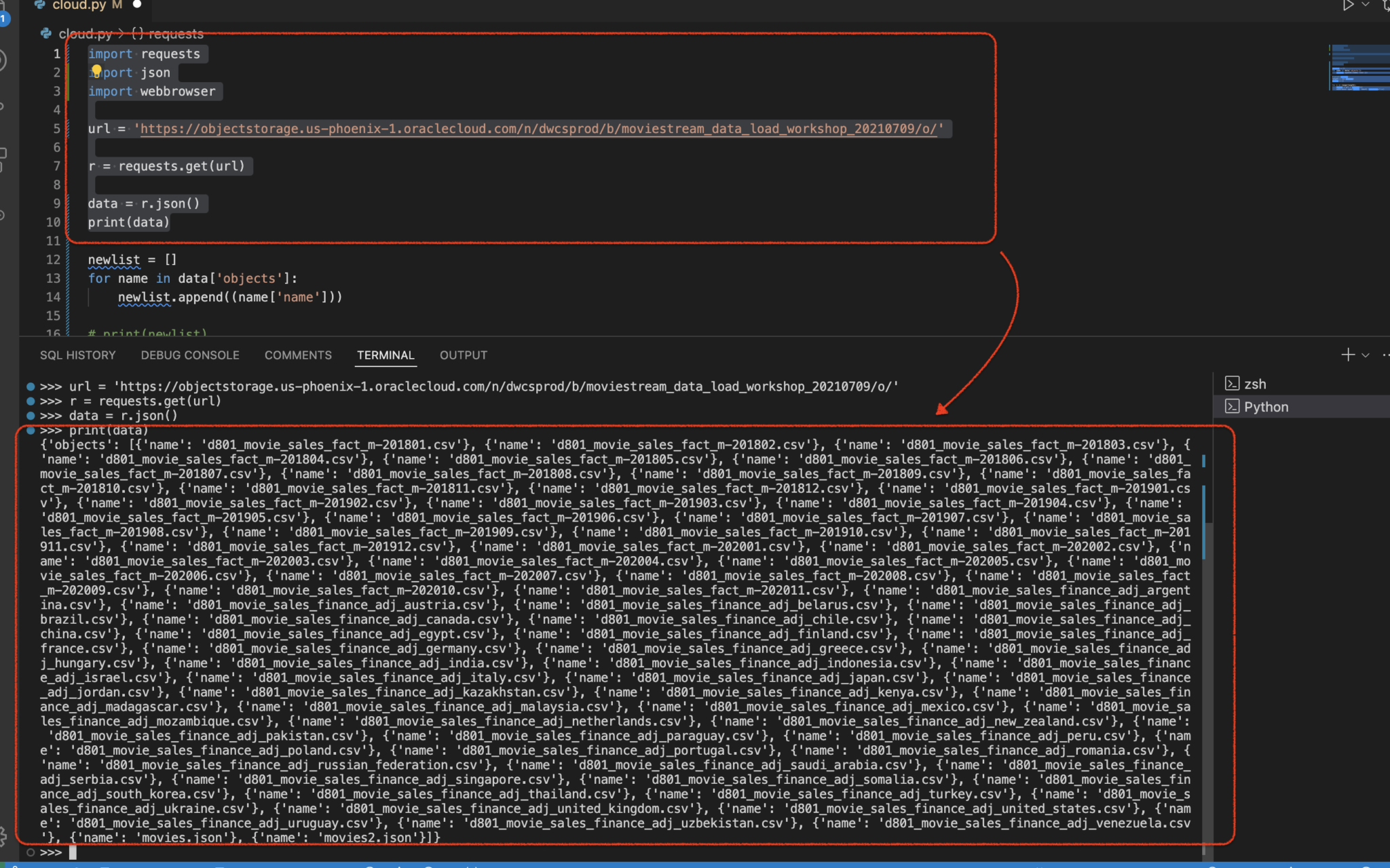 Python script to retrieve objects from Oracle Cloud Bucket – Follow the ...